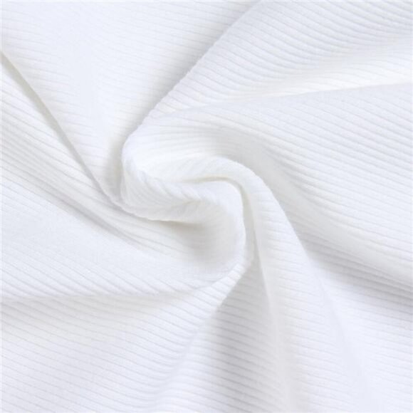 Womens Scoop Neck Ribbed T Shirt Slim Fit Short Sleeve Knit Stretchy Top - Picture 4 of 7